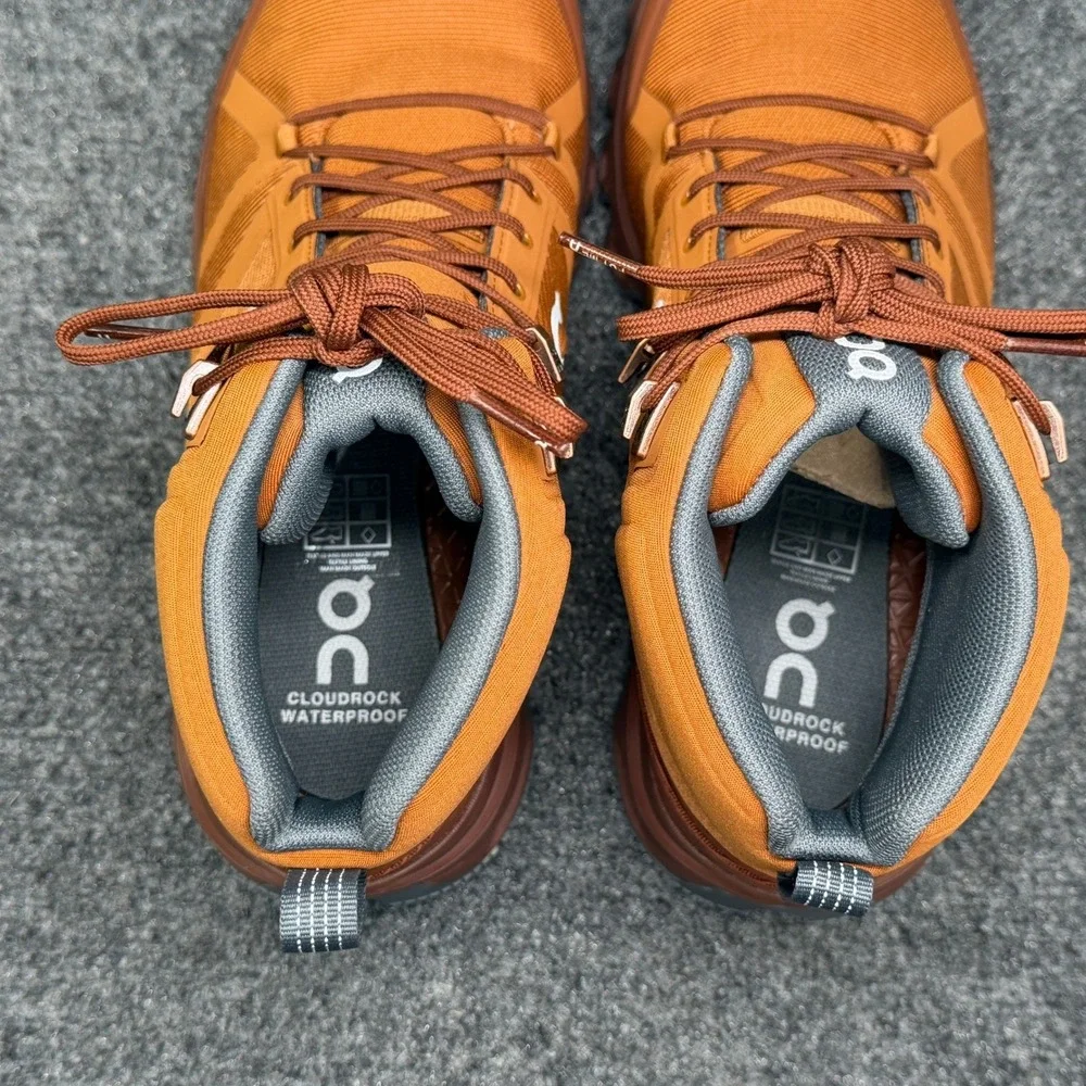 On Running Cloudrock Waterproof‎ Hiking Shoes Women's 9.5 Pecan Athletic Boots